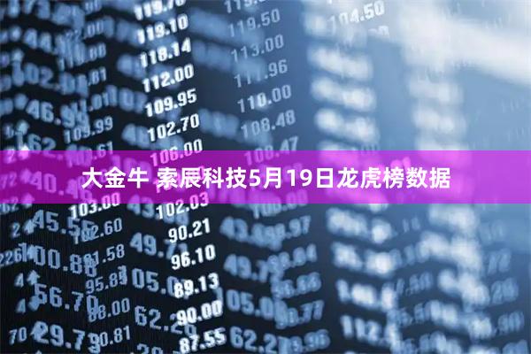 大金牛 索辰科技5月19日龙虎榜数据