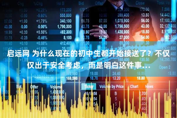 启远网 为什么现在的初中生都开始接送了？不仅仅出于安全考虑，而是明白这件事…